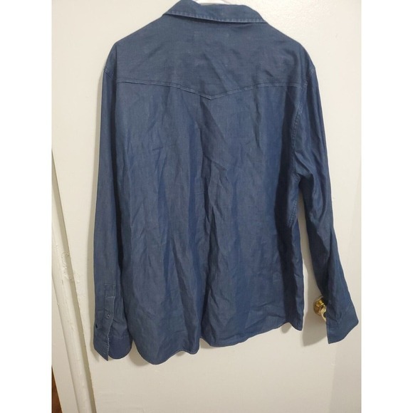 Guess Long Sleeve Shirt, Dark Blue, Size XXL - Picture 6 of 6